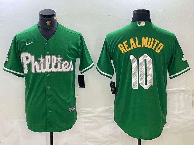 Men Philadelphia Phillies 10 Realmuto Green Fashion Edition Nike 2024 MLB Jersey style 1